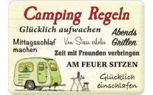 Plaque en tôle Camping