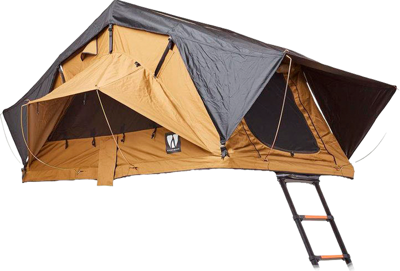 Tente de toit Gordigear pour 2 personnes avec espace de rangement 140 x 240  cm gris - Accessoires de camping Berger Camping